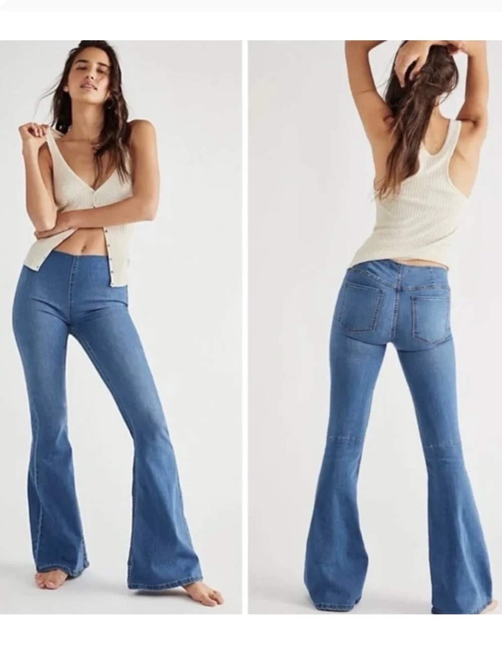 We The Free 29 Flare Women’s Jeans Bell Bottom Pull On Urban Outfitters